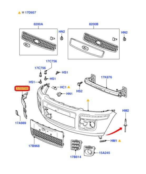 NEW GENUINE FORD FUSION 05-12 FRONT BUMPER INSERT MOULDING TRIM GREY RIGHT O/S 1431024 - Image 2