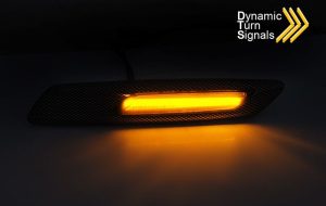 SIDE TURN MARKERS CARBON LOOK SMOKED SEQ LED fits BMW F10/F11 10-13