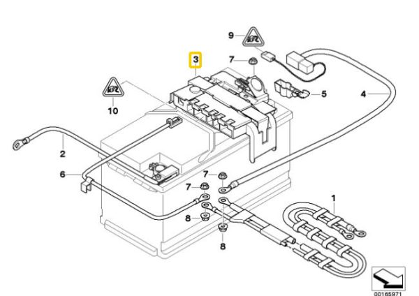 NEW GENUINE BMW E90 E91 E92 E93 E87 E84 BATTERY POWER DISTRIBUTION BOX WITH FUSE 61146971370 - Image 2