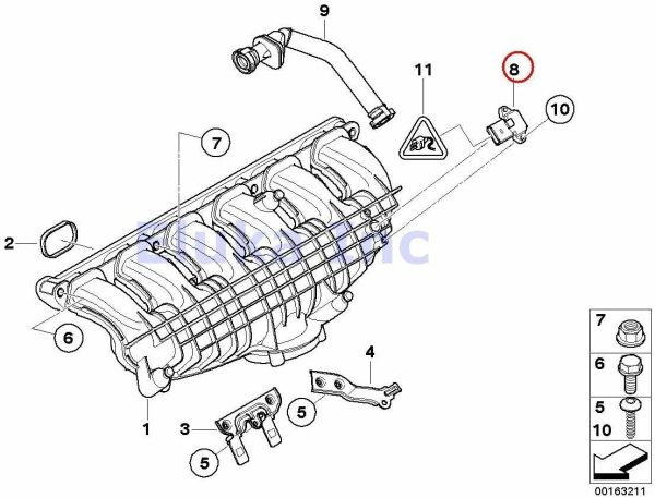 NEW GENUINE BMW N54 N63 PETROL ENGINE INTAKE AIR PRESSURE SENSOR MAP 13627585492 - Image 2