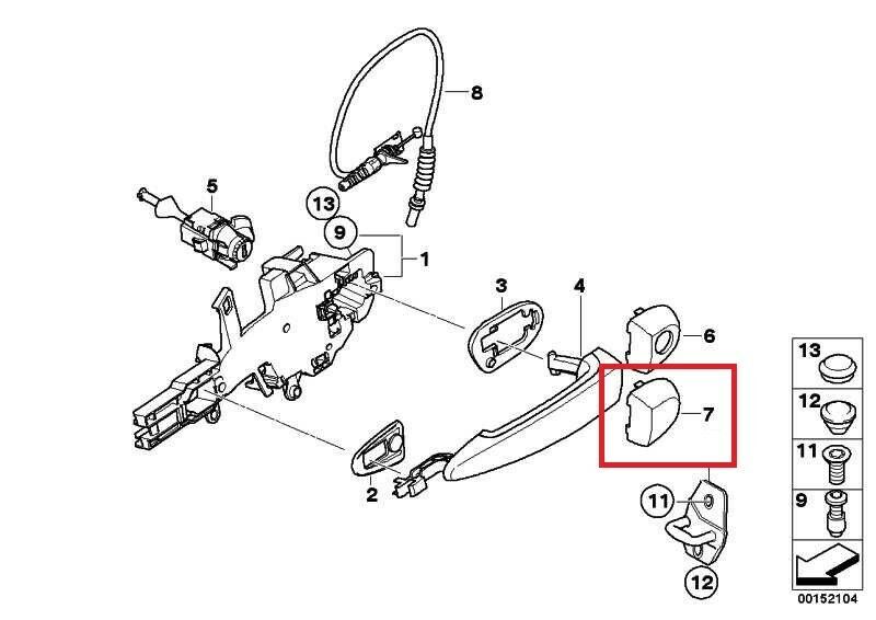 BMW NEW GENUINE 1 2 3 4 X5 X6 SERIES EXTERIOR DOOR HANDLE COVERING PASSENGER 51217162431 - Image 2