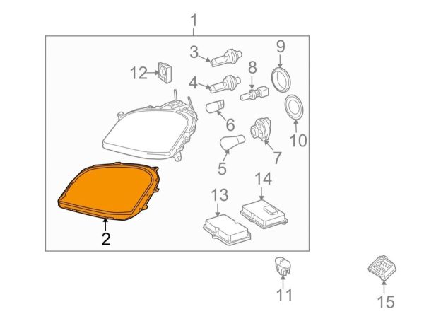 NEW GENUINE MERCEDES BENZ MB ML CLASS W164 FACELIFT HEADLIGHT SEAL LEFT N/S A1648260791 - Image 3