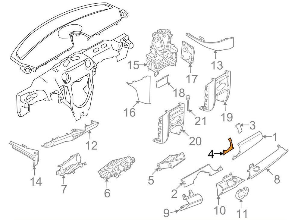 MINI NEW GENUINE R55 R56 R57 R58 R59 DASHBOARD INNER PANEL COVER LHD 51452754707 - Image 2