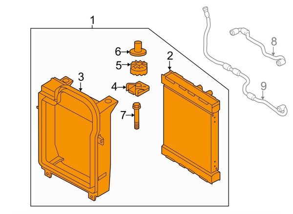 NEW GENUINE BMW X5 X6 SERIES F15 F16 F85 F86 AUXILIARY COOLANT RADIATOR 17117645690 - Image 2