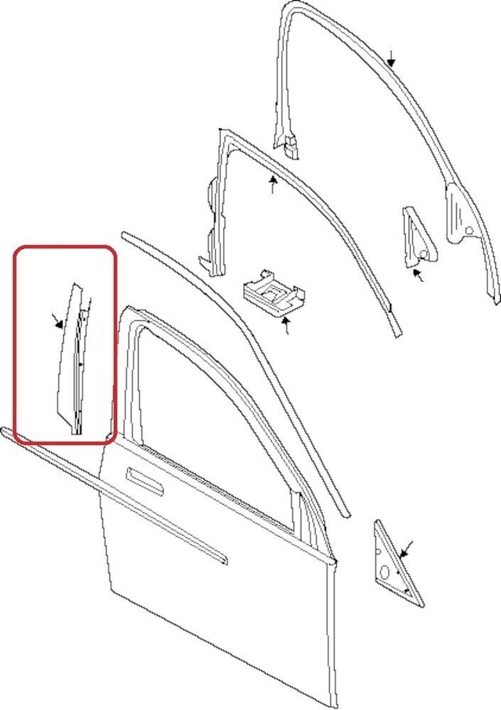 BMW NEW GENUINE E70 FRONT DOOR FINISHER B PILLAR PANEL TRIM GLOSS BLACK RIGHT 51337207832 - Image 2