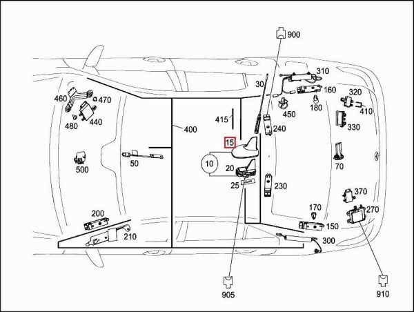 NEW GENUINE MERCEDES BENZ MB E CLASS W212 ROOF ANTENNA HOUSING COVER PRIMED A21282703289999 - Image 2