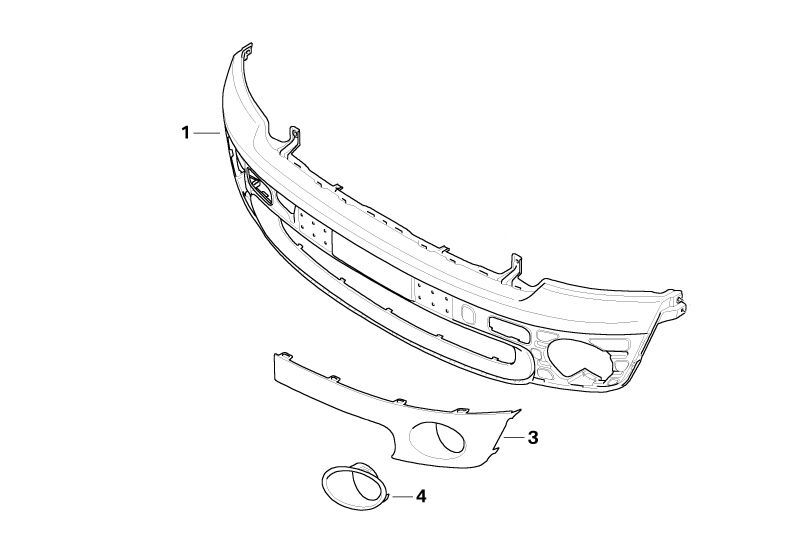 MINI NEW GENUINE R55 R56 R57 FRONT BUMPER CHROME N/S LEFT FOG LIGHT GRILL 51112753661 - Image 3