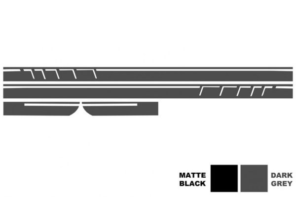 Set Sticker Side Decals and Upper Bonnet Roof Tailgate Dark Grey suitable for Mercedes CLA W117 C117 X117 (2013-2016) W176 (2012-2018) 45 Design Edition 1 - Image 2