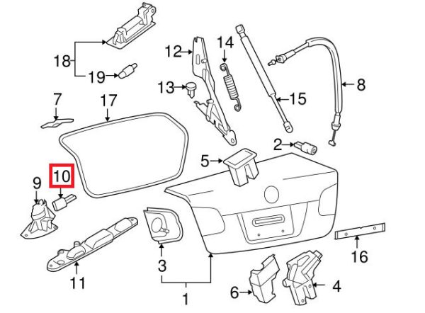 NEW GENUINE VOLKSWAGEN POLO 9N 2002 2009 REAR TAILGATE MICRO SWITCH 1T0962103 - Image 2