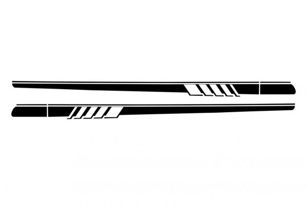 Side Decals Sticker Vinyl suitable for MERCEDES C-Class C205 Coupe A205 Cabriolet (2014-up) C63 Design Piano Black - Image 4