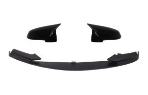 Front Bumper Spoiler Lip with Mirror Covers suitable for BMW 5 Series F10 F11 Sedan Touring (2015-2017) M-Performance Design
