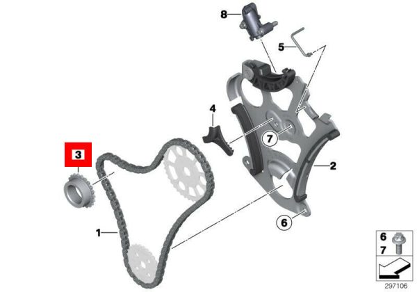 NEW GENUINE BMW 1 3 4 5 6 7 X3 X5 Z4 SER N54 N55 PETROL ENGINE OIL PUMP SPROCKET 11418091535 - Image 2
