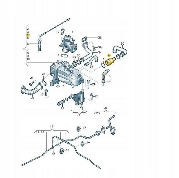 NEW GENUINE AUDI A4 B7 2004 2009 ENGINE COOLANT REGULATOR 059121113N - Image 2
