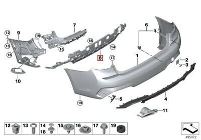 NEW GENUINE BMW 3 SERIES G20 REAR BUMPER CENTER MOUNT BRACKET 51128069392 - Image 2