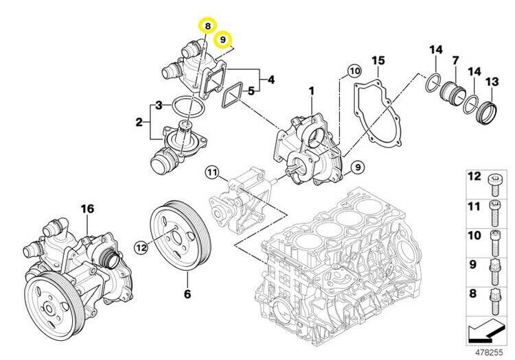 NEW GENUINE BMW SERIES 1 3 5 X1 X3 Z4 ENGINE COOLANT FLANGE 11517572859 - Image 2