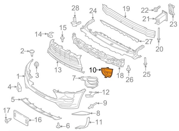 NEW GENUINE PORSCHE MACAN 17-18 FRONT BUMPER AIR DUCT GRILLE LEFT 95B121333A1E0 - Image 2