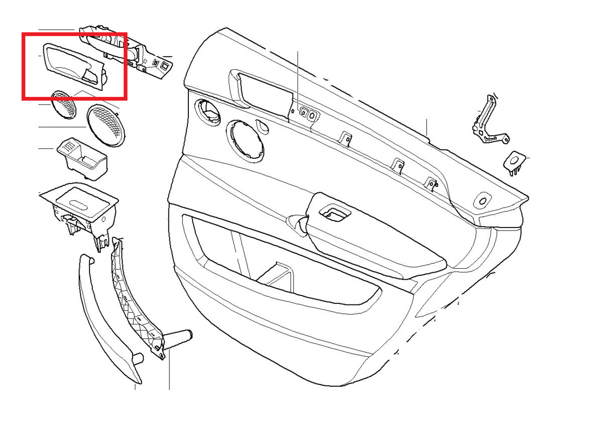BMW NEW GENUINE X5 SERIES E70 REAR DOOR INTERIOR TRIM HANDLE COVER BLACK RIGHT 51426973740 - Image 2