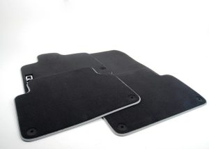 NEW GENUINE AUDI Q7 2010-2015 FRONT & REAR PREMIUM BLACK TEXTILE FLOOR MATS LHD 4L1061270PBMNO