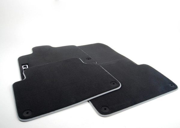NEW GENUINE AUDI Q7 2010-2015 FRONT & REAR PREMIUM BLACK TEXTILE FLOOR MATS LHD 4L1061270PBMNO