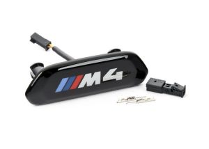 NEW GENUINE BMW 4 F82 F83 M4 FRONT SEAT ILLUMINATED TRIM BADGE EMBLEM 1 PCS