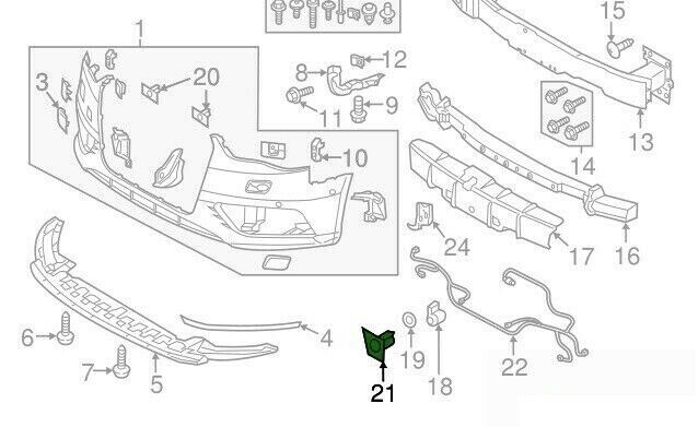 NEW GENUINE AUDI S3 FRONT BUMPER PARKING SENSOR INNER BRACKET RIGHT O/S 8V5919268A1QP - Image 2
