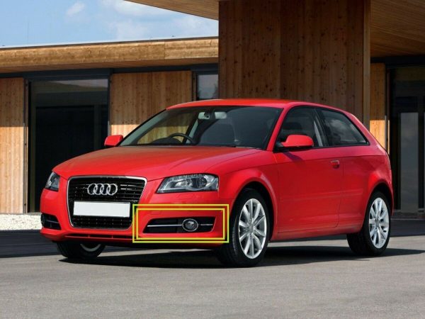 NEW GENUINE AUDI A3 09-13 N/S LEFT BUMPER FOG LIGHT CHROME GRILL 8P0807681AA T94 - Image 2