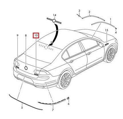 NEW GENUINE VOLKSWAGEN VW REAR TRUNK 2.0 TDI CHROME RED EMBLEM BADGE RIGHT O/S 5G9853675ACJZQ - Image 3