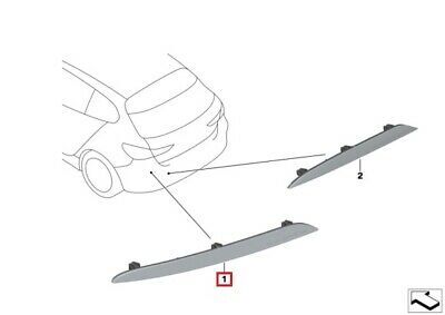NEW GENUINE BMW 1 SERIES F40 REAR BUMPER REFLECTOR LEFT N/S 63247450639 - Image 2