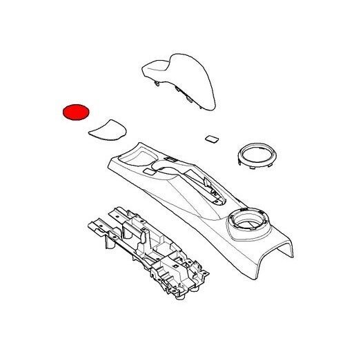 NEW GENUINE MINI COOPER R50 R52 R53 CENTER CONSOLE RUBBER INSERT REAR CUP HOLDER 51167131183 - Image 2