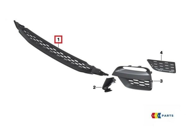NEW GENUINE BMW X3 X4 SERIES FRONT BUMPER CENTRAL GRILL AIR ACC 51118072796 - Image 2