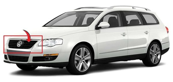 NEW GENUINE VOLKSWAGEN VW PASSAT B6 FRONT BUMPER GRILLE ASSEMBLY CHROME 3C0853651APWF - Image 2
