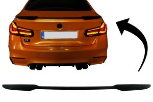 Trunk Boot Lid Spoiler suitable for BMW 3 Series F30 (2011-2019) M4 CSL Design Piano Black