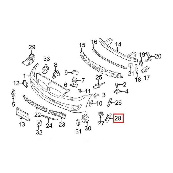 NEW GENUINE BMW 5 SERIES F10 FRONT RIGHT O/S BUMPER CAMERA MOUNT 51117207922 - Image 2