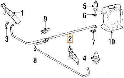 NEW GENUINE MERCEDES MB SL CLASS W230 HEADLIGHT WASHER TELESCOPIC NOZZLE LEFT A2308600147 - Image 3