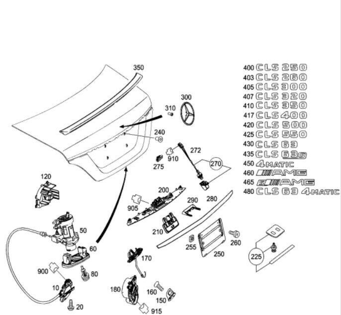 NEW GENUINE MERCEDES BENZ CLS CLASS REAR TRUNK CLS 63 LETTERING CHROME BADGE A2188172400 - Image 2
