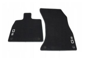 NEW GENUINE AUDI Q5 SQ5 2019- FRONT PREMIUM BLACK TEXTILE FLOOR MATS LHD 80B061275MNO
