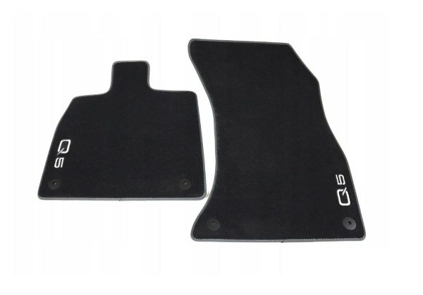 NEW GENUINE AUDI Q5 SQ5 2019- FRONT PREMIUM BLACK TEXTILE FLOOR MATS LHD 80B061275MNO