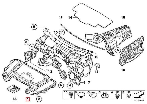 BMW NEW GENUINE 3 SERIES E90 E91 UNDERHOOD SOUND INSULATION FRONT COVER 51487059260 - Image 2