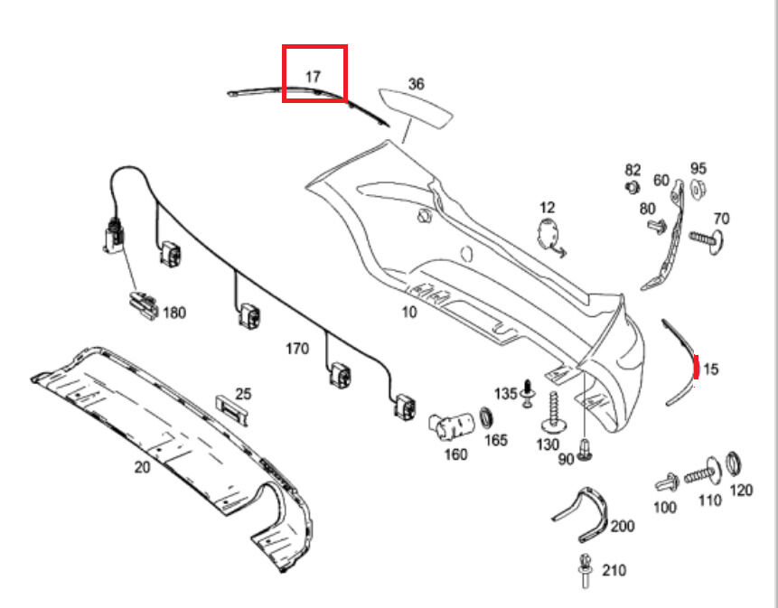 NEW GENUINE MERCEDES BENZ MB A CLASS W169 REAR BUMPER CHROME TRIM RIGHT A1698851074 - Image 2