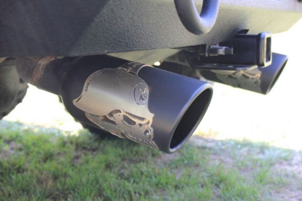 Complete Exhaust System Axle-Back suitable for JEEP Wrangler / Rubicon JK (2007-2017) Double Exhaust Metal Mulisha Design - Image 16