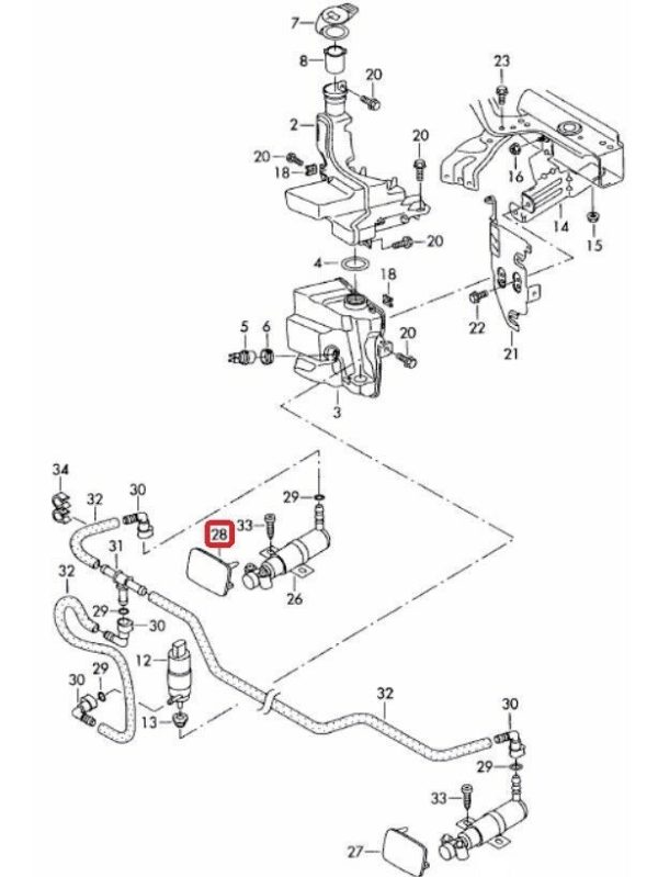 NEW GENUINE VW PASSAT R36 2009-2011 HEADLIGHT WASHER CAP RIGHT O/S 3C0955110DGRU - Image 2