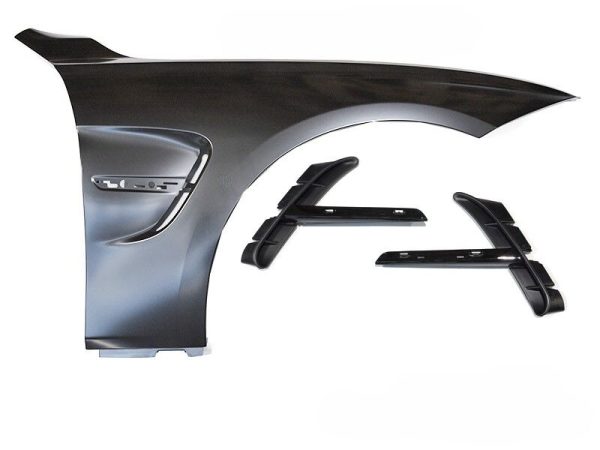 FENDERS SPORT STYLE WITH SIDE VENT BLACK fits BMW F30 F31 11-18 - Image 2