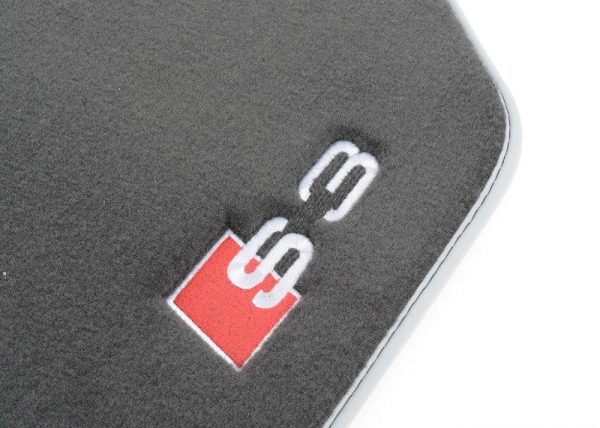 NEW GENUINE AUDI S3 2014-2020 FRONT & REAR PREMIUM BLACK TEXTILE FLOOR MATS LHD 8V5061270MNO - Image 2