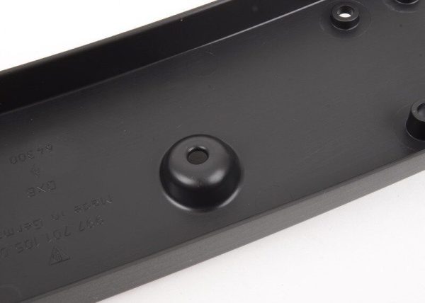 NEW GENUINE PORSCHE 997 TURBO 07-10 FRONT BUMPER BLACK NUMBER PLATE HOLDER 9977011050101C - Image 4