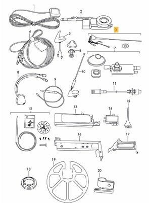 NEW GENUINE AUDI A3 A4 A6 95-04 ROOF ANTENNA AND MOUNTING SET KIT 4B9051505 - Image 2