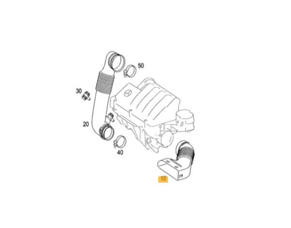 NEW GENUINE MERCEDES BENZ MB B CLASS B180 CDI W245 AIR INTAKE HOSE A6400900682 - Image 2