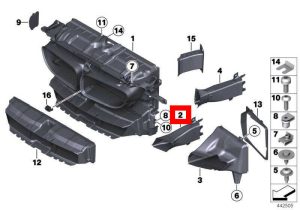 BMW NEW GENUINE 6' F06 GRAN COUPE FRONT BUMPER BRAKE AIR DUCT SET LEFT RIGHT 51747370384+51747370383
