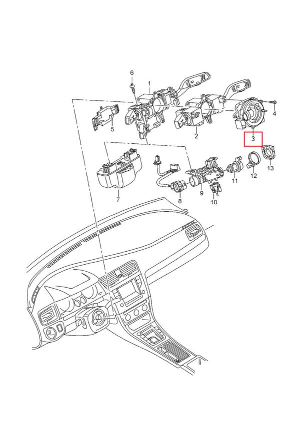 NEW GENUINE VOLKSWAGEN PASSAT B8 STEERING WHEEL CLOCKSPRING 5Q0953569A - Image 2