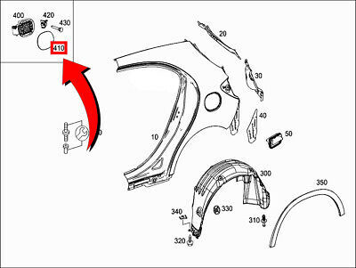 NEW GENUINE MERCEDES BENZ GLA-CLASS X156 FUEL TANK FILLER FLAP COVER A1567570006 - Image 2
