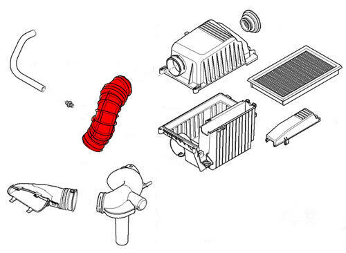 NEW GENUINE MINI R52 S R53 INTAKE BOOT AIR FILTER HOUSING TO THROTTLE HOUSING 13721491743 - Image 2